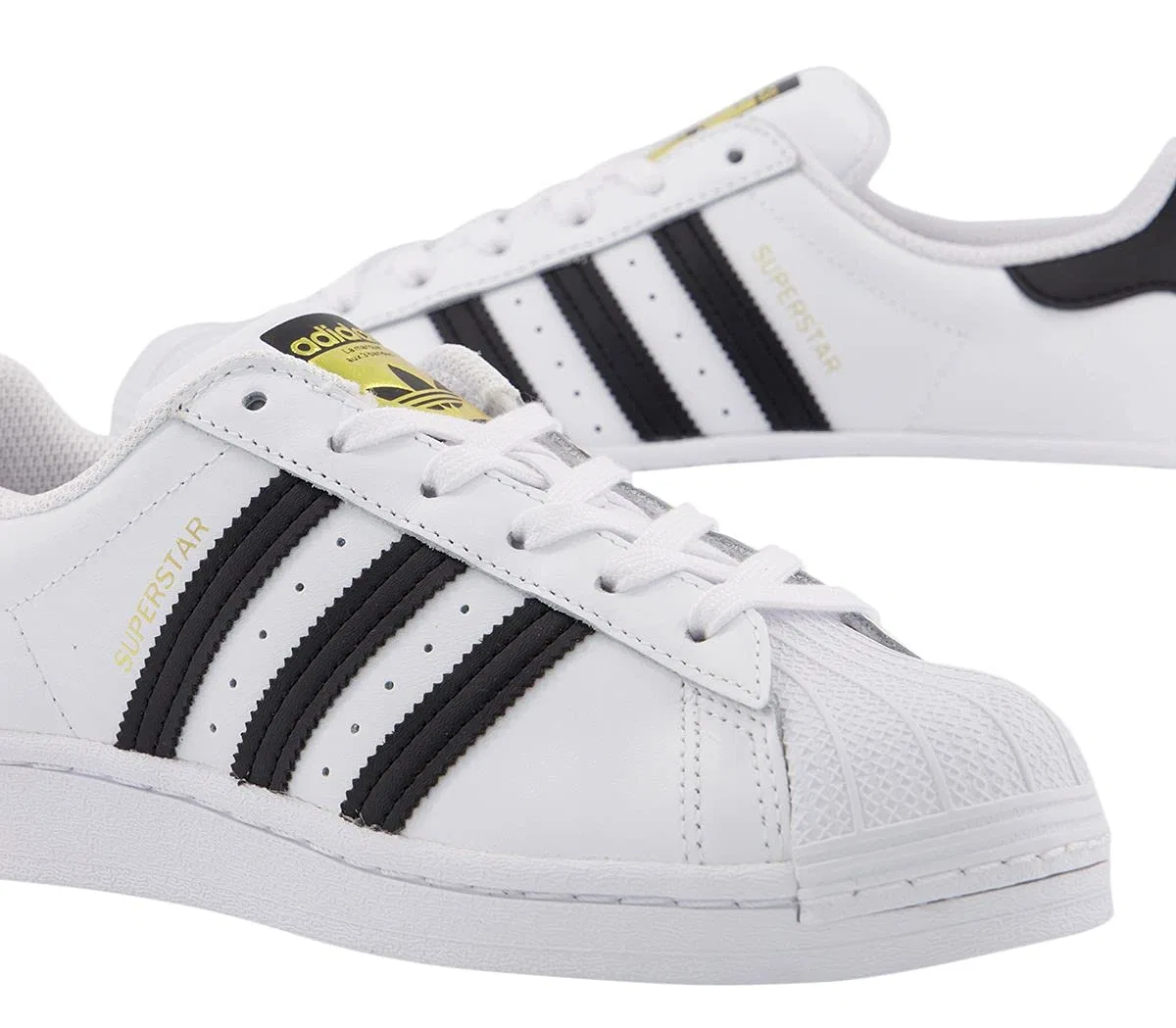 Детские кроссовки для мальчиков с липучками Superstar J Adidas, Ftwr White Core Black — фото 3