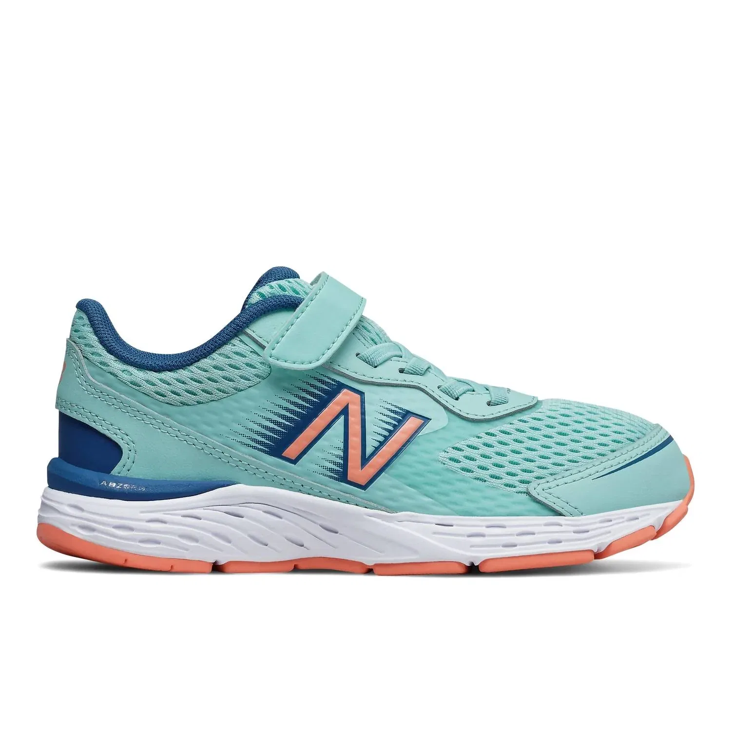 Детские кроссовки для мальчиков с сетчатым верхом 680 Running Shoe New Balance, Bali Blue/Ginger Pink — фото 2