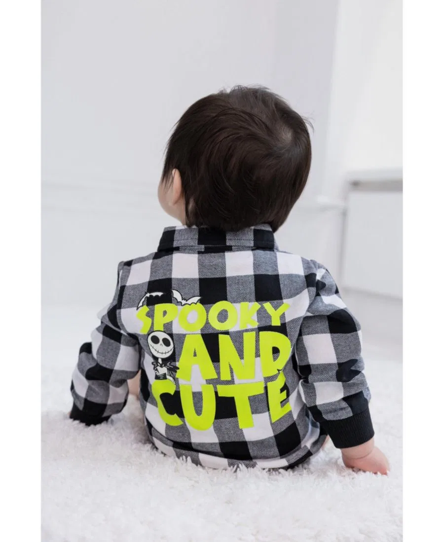 Боди с длинным рукавом Nightmare Before Christmas, Hudson Baby, Jack Skellington Gray — фото 3