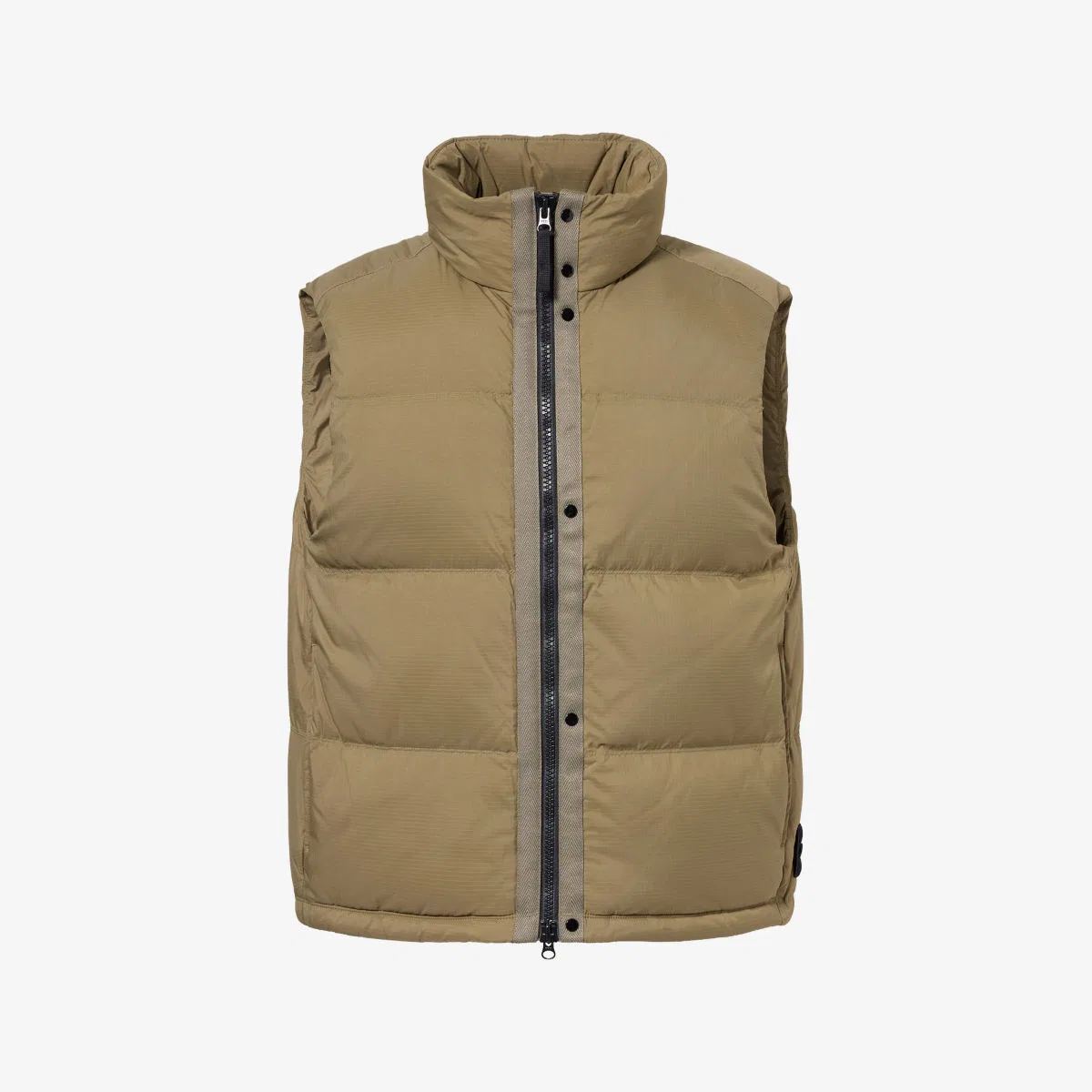Жилет из рипстоп-кордуры с пуховой подкладкой Stone Island, зеленый