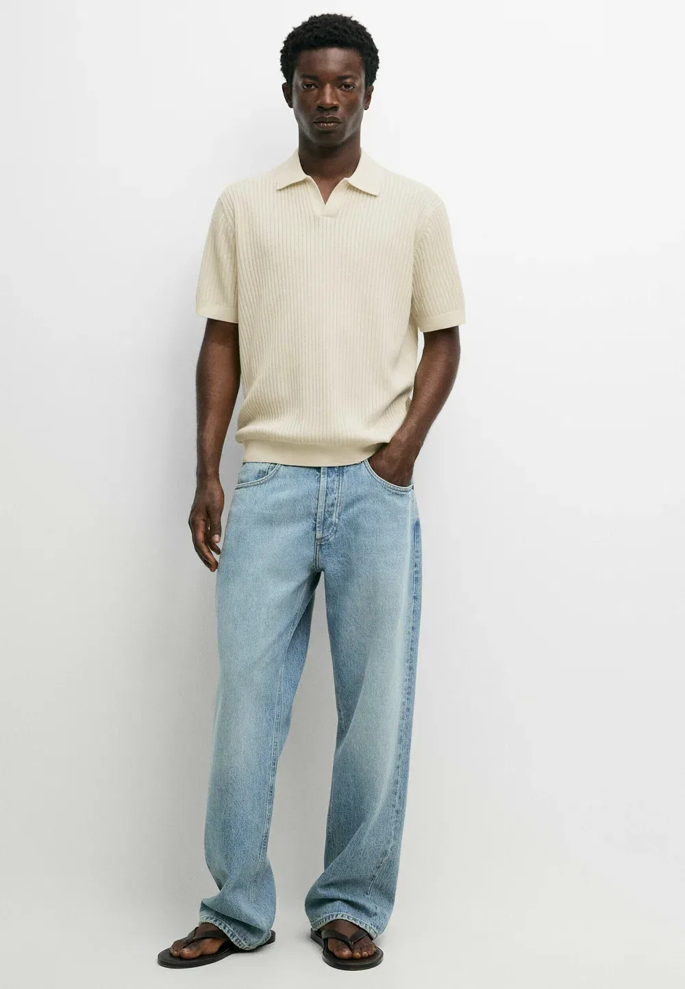 Рубашка поло Massimo Dutti, Yellow — фото 2