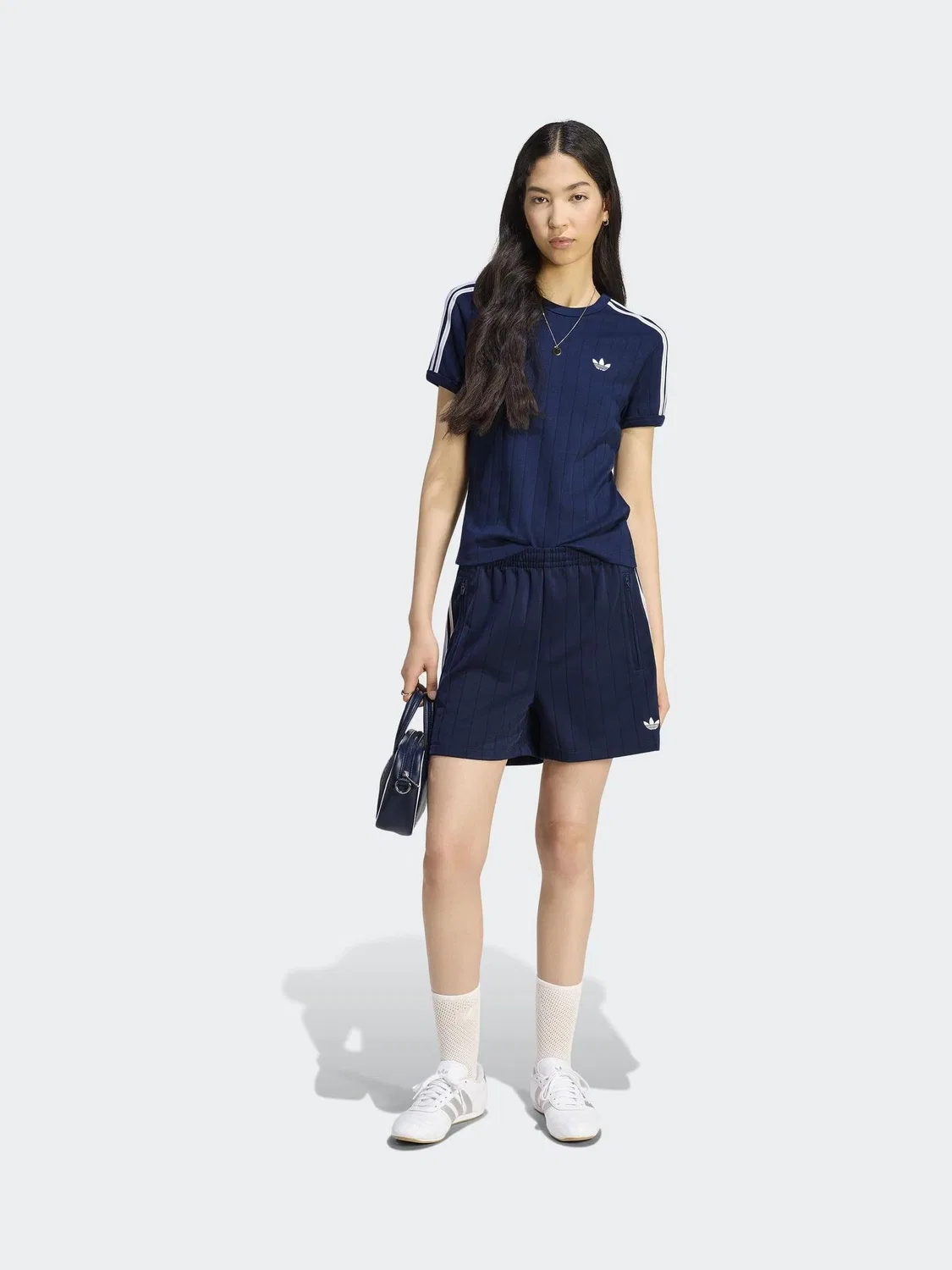 Футболка с полосками Slim Fit adidas Originals, темно-синий — фото 3