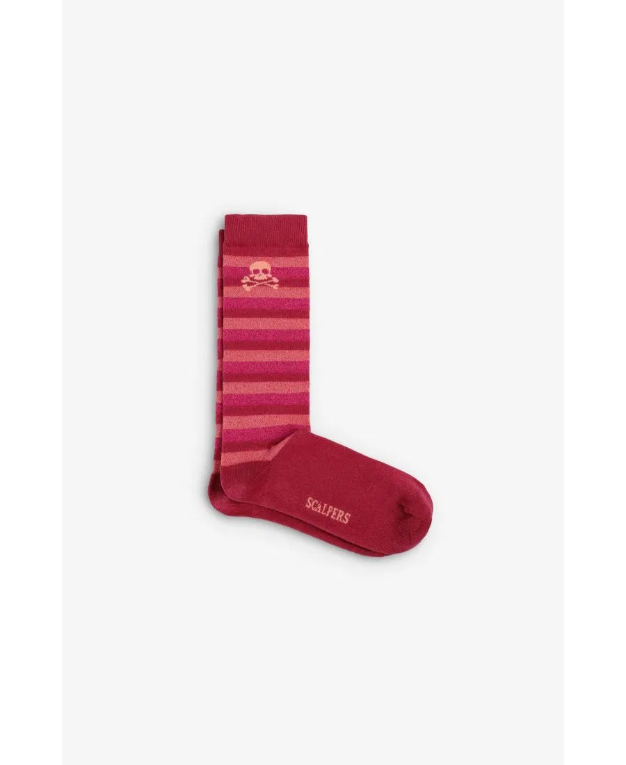 Детский носок с люрекс-полоской, модель Lurex Stripes Scalpers, Pink