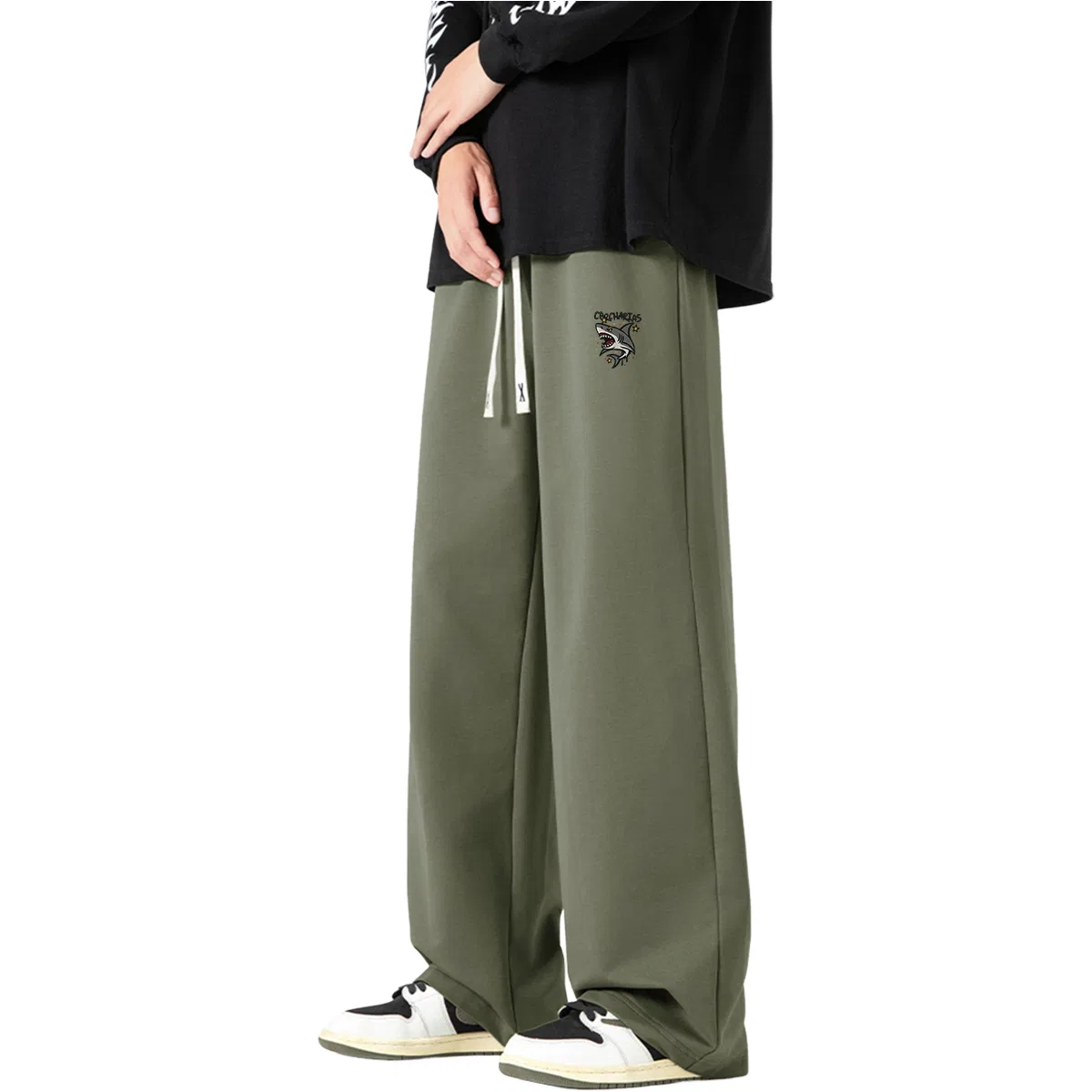 Детские утепленные спортивные штаны на флисовой подкладке MINISO, Gray Green