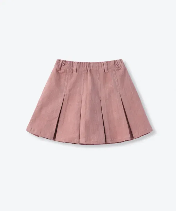 Юбка плиссе из вельвета на резинке, Musinsa Standard Kids, розовый — фото 2