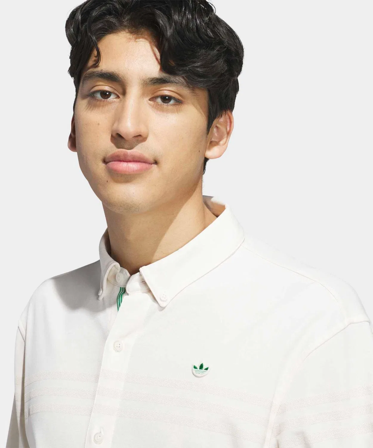 Мужская футболка-поло с длинным рукавомAdidas Golf, Белый — фото 3