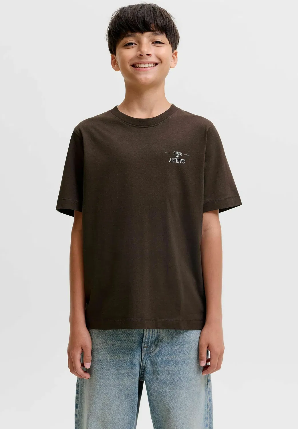 Футболка с принтом на спине, футболка для мальчиков - футболка с принтом Jack & Jones Junior, Java — фото 3