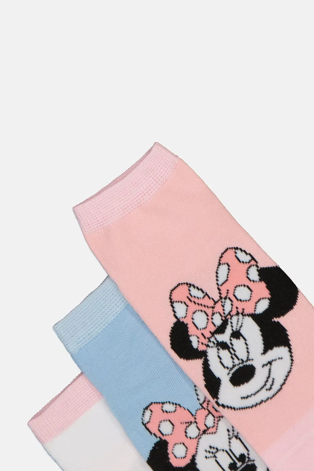 Носки комплект 3 пары с принтом Minnie Mouse Disney, разноцветный — фото 3