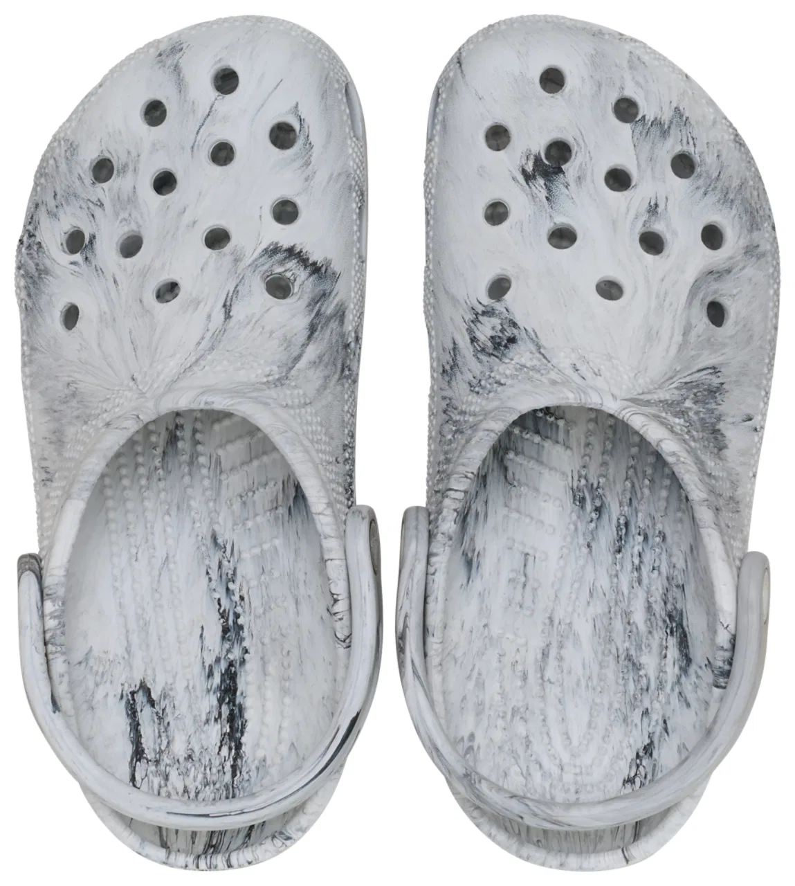 Сабо для мальчиков Watercolor Marbled Crocs, цвет Grey Swirl/White — фото 3