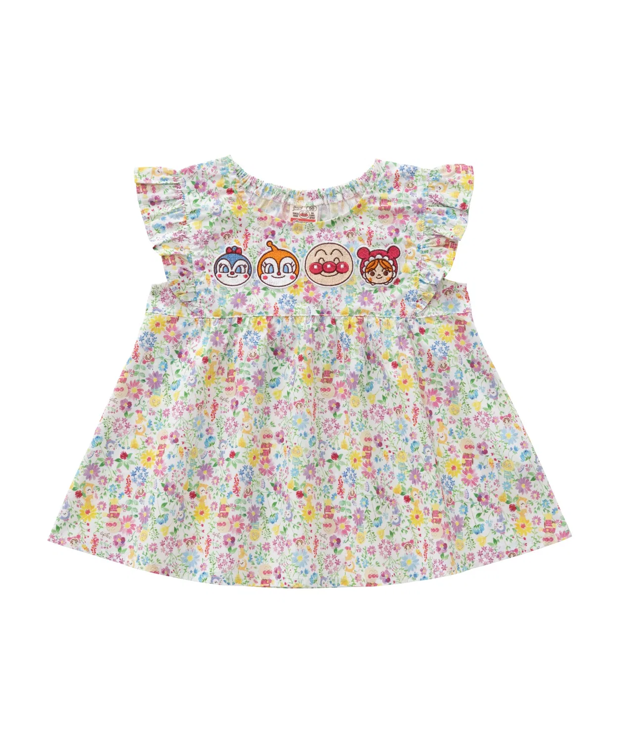 Детская туника с цветочным принтом, модель Flower Total Pattern ANPANMAN KIDS COLLECTION, Sax Blue — фото 3