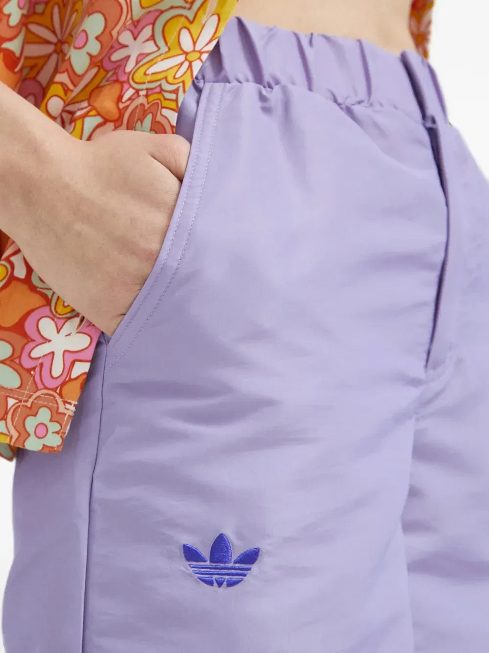 Брюки широкого кроя Adidas, фиолетовый — фото 4