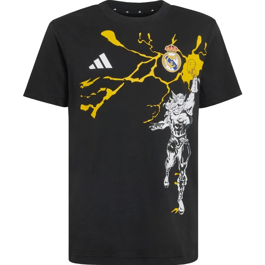 Детская футболка с принтом Real Madrid Avengers Performance JY5856 adidas, Черный — фото 3