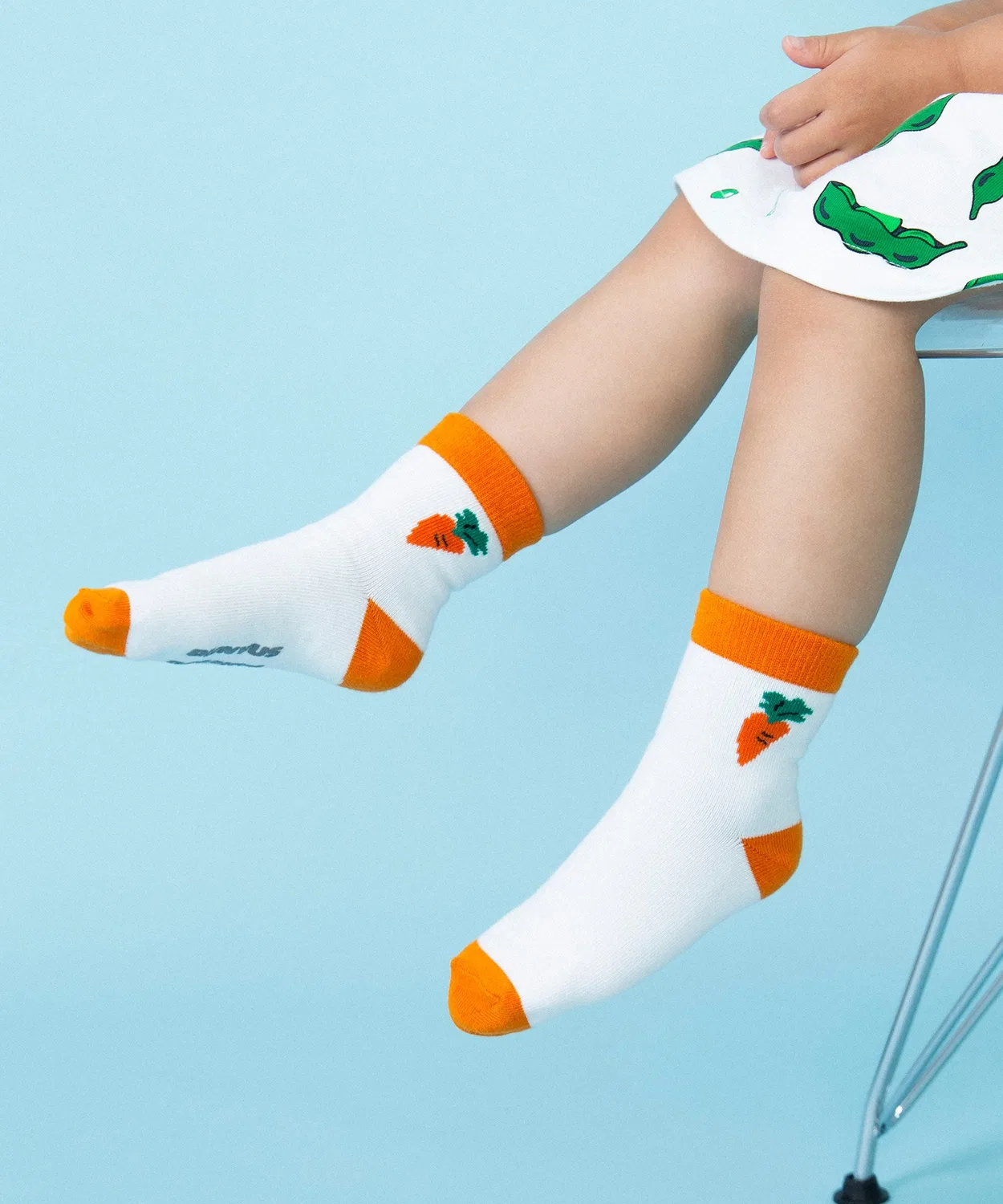 Детские носки с принтом Food, модель Food Socks PUNYUS, Orange