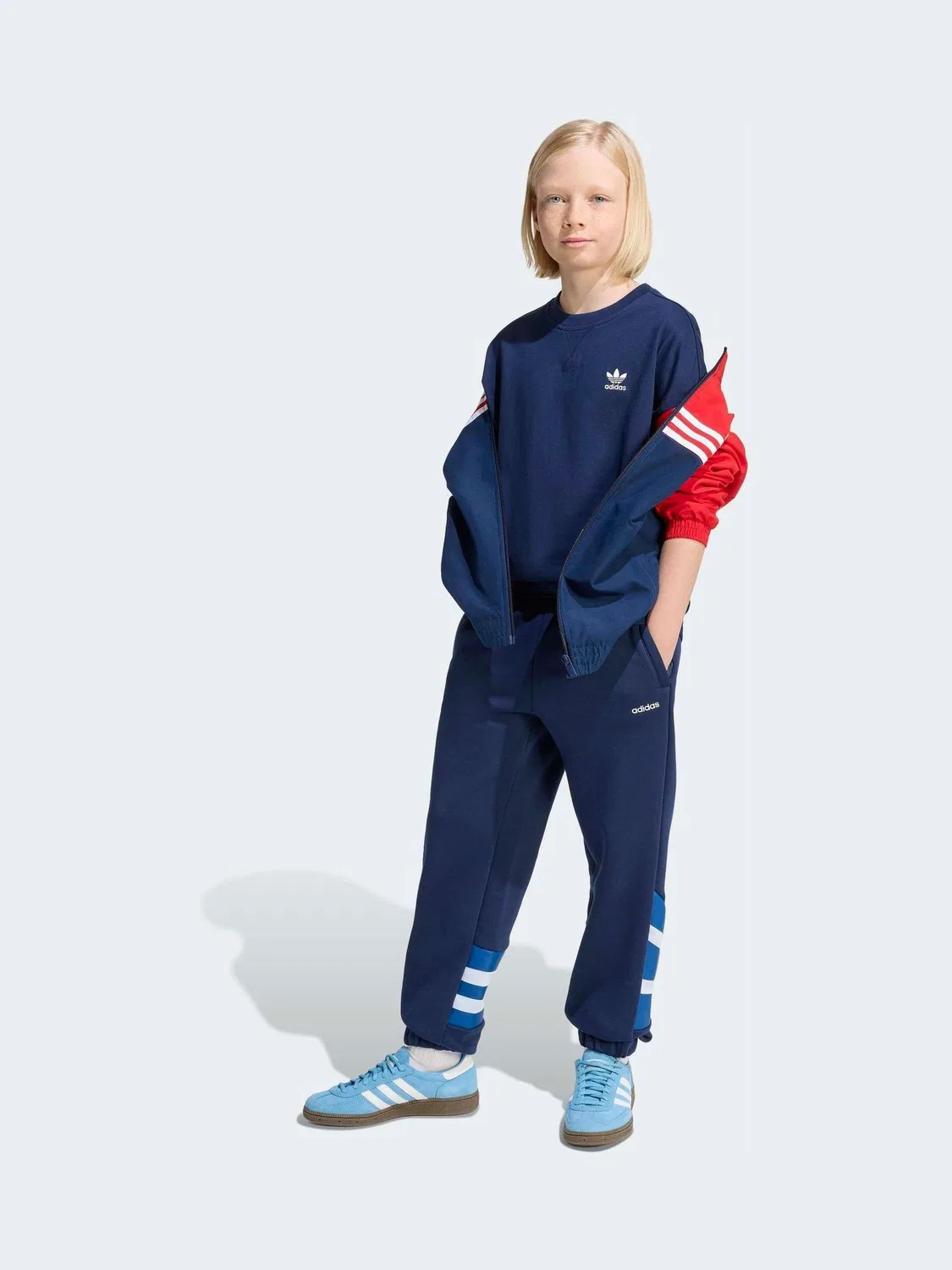 Футболка свободного кроя adidas Originals, синяя — фото 2