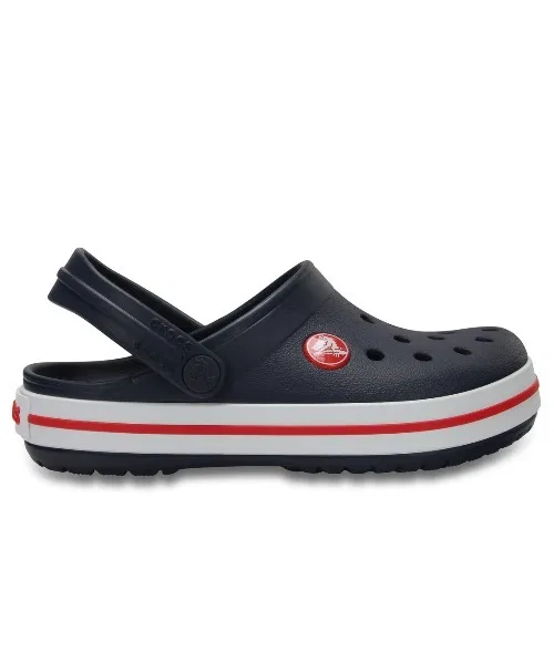 Детские сандалии-кроксы с ремешком Crocband Clog K crocs, Navy — фото 2