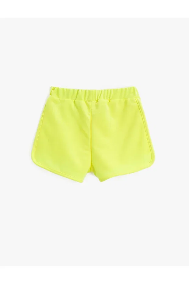 Детские шорты для девочек с широкой штаниной Koton, Yellow/151 — фото 3
