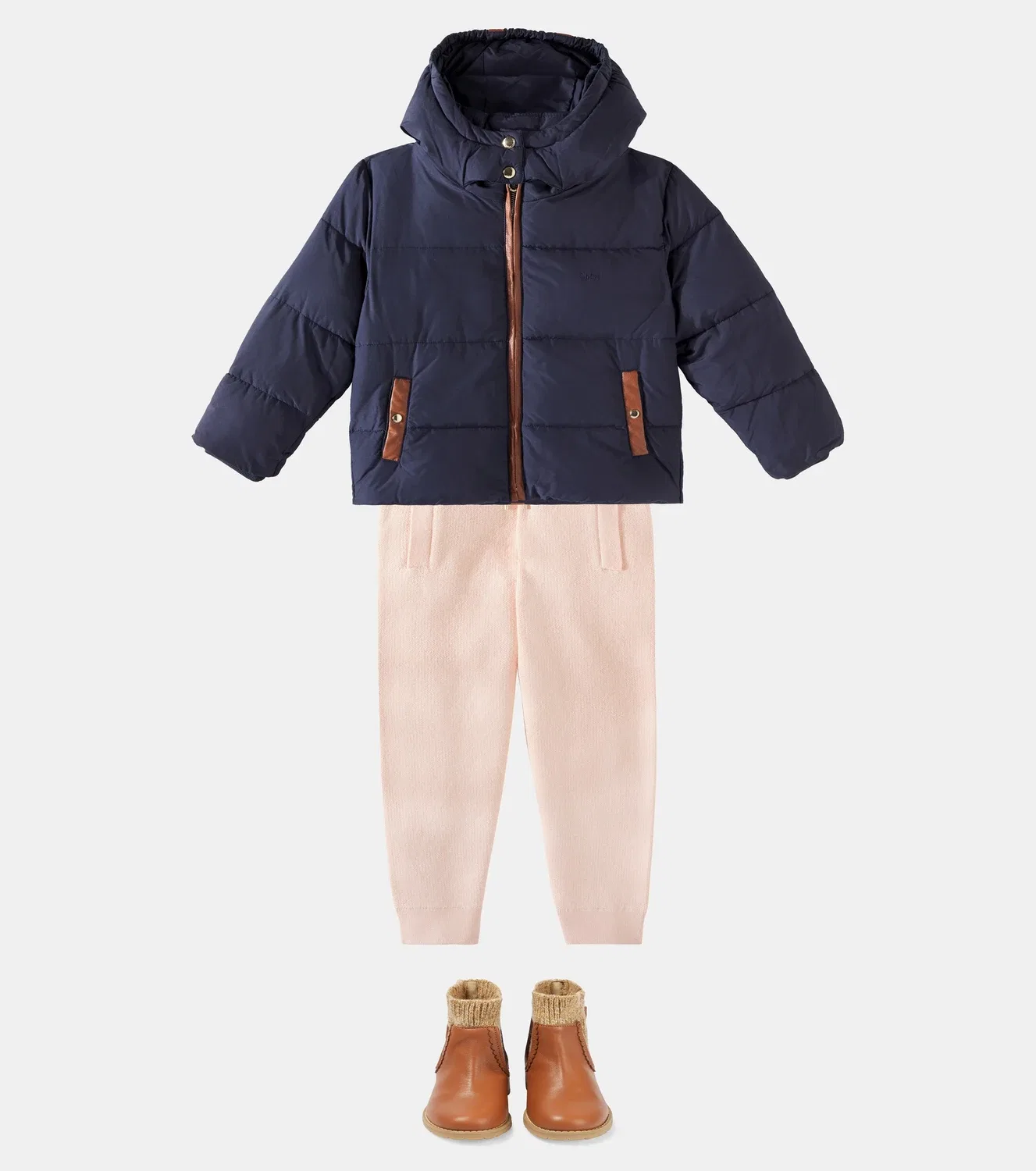 Легкая куртка стеганая Chloé Kids, синий — фото 2