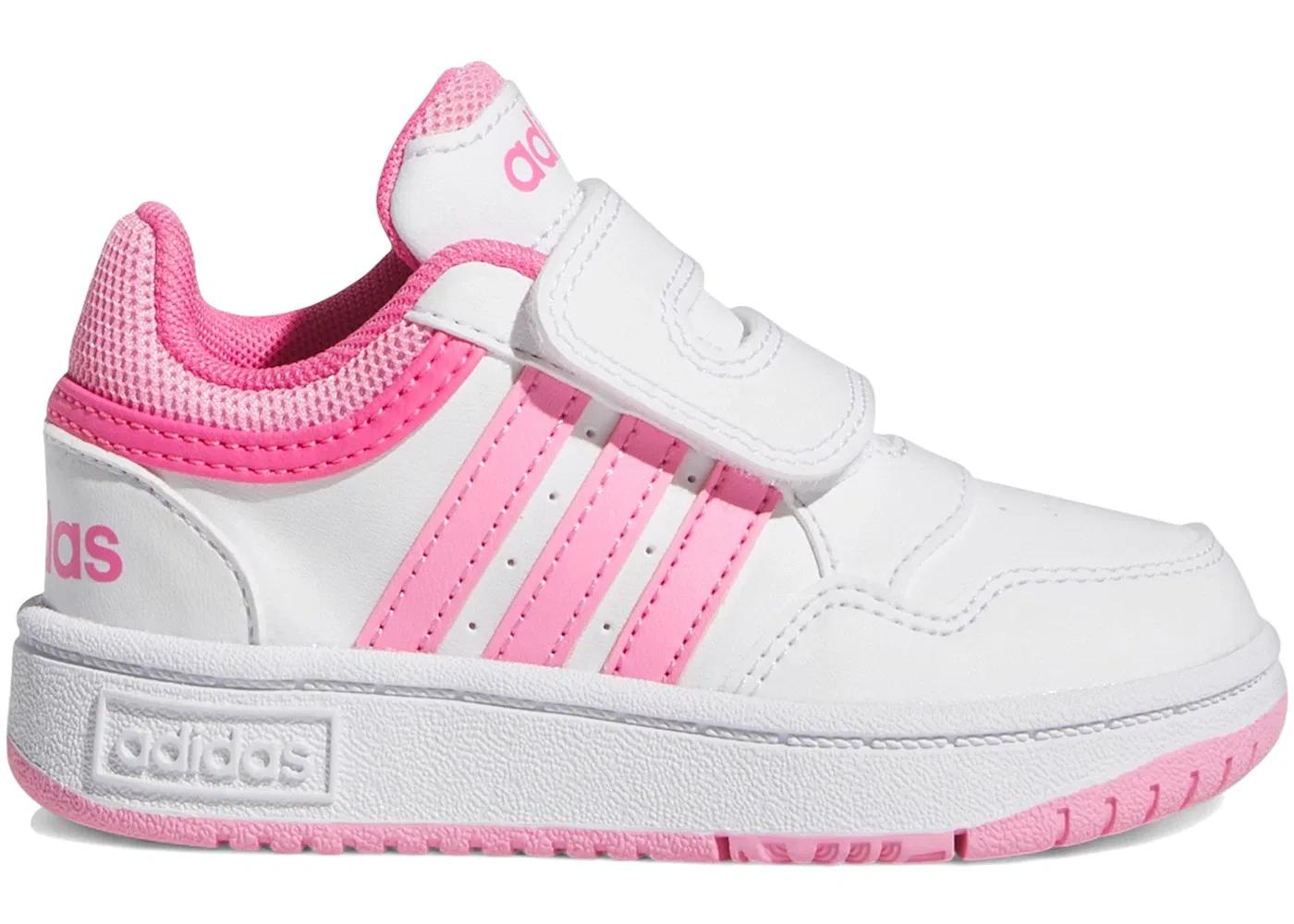 Детские кроссовки Lifestyle Adidas Hoops, Cloud White/Bliss Pink/Pulse Magenta