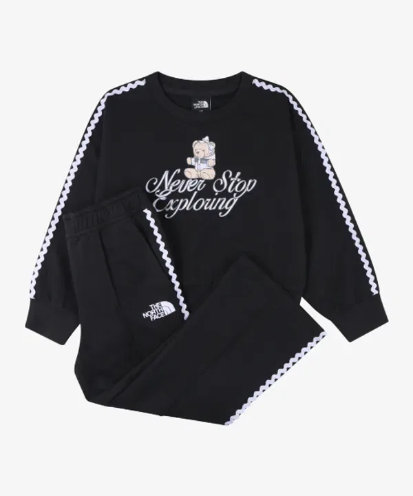 Футболка с длинным рукавом для мальчиков, nm5ms04u, The North Face Kids, черный