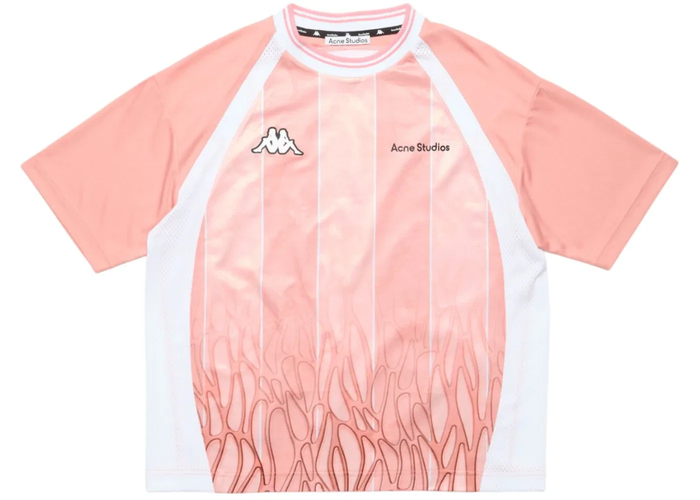 Мужская футболка с принтом Acne Studios x Kappa Logo T-shirt, Light Pink/Pink