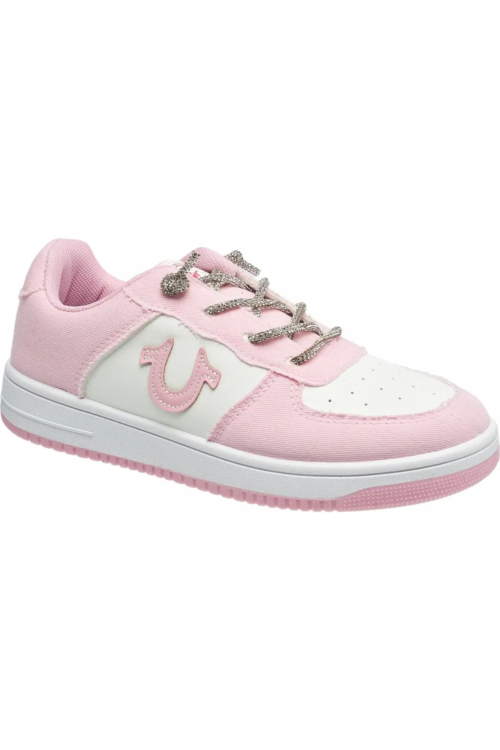 Кроссовки детские на шнуровке Allison True Religion, розовый