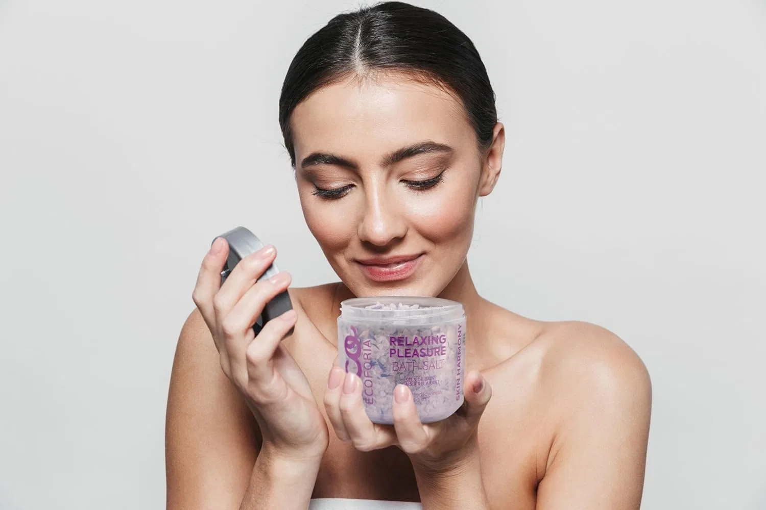 Соль для ванн Relaxing Pleasure Bath Salt, ECOFORIA, 300 г, Серый — фото 2