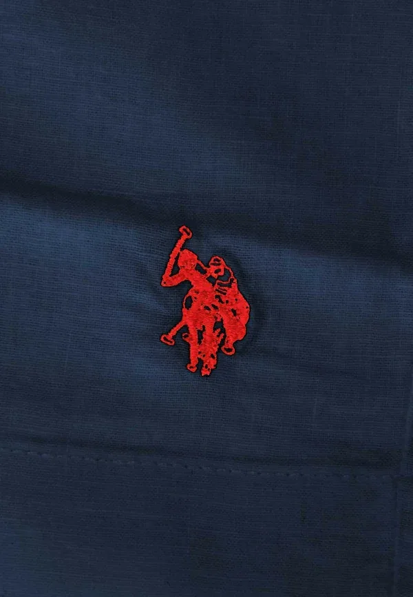 Шорты из льна и хлопка Usoolivia U.S. Polo Assn., темно-синий — фото 3