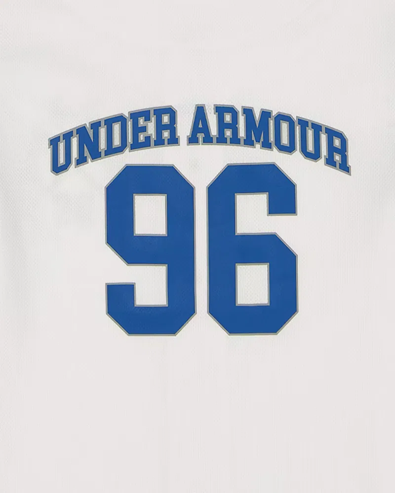 Комплект для мальчиков из сетчатой футболки и шорт UA Baseball Jersey UnderArmour, White — фото 4