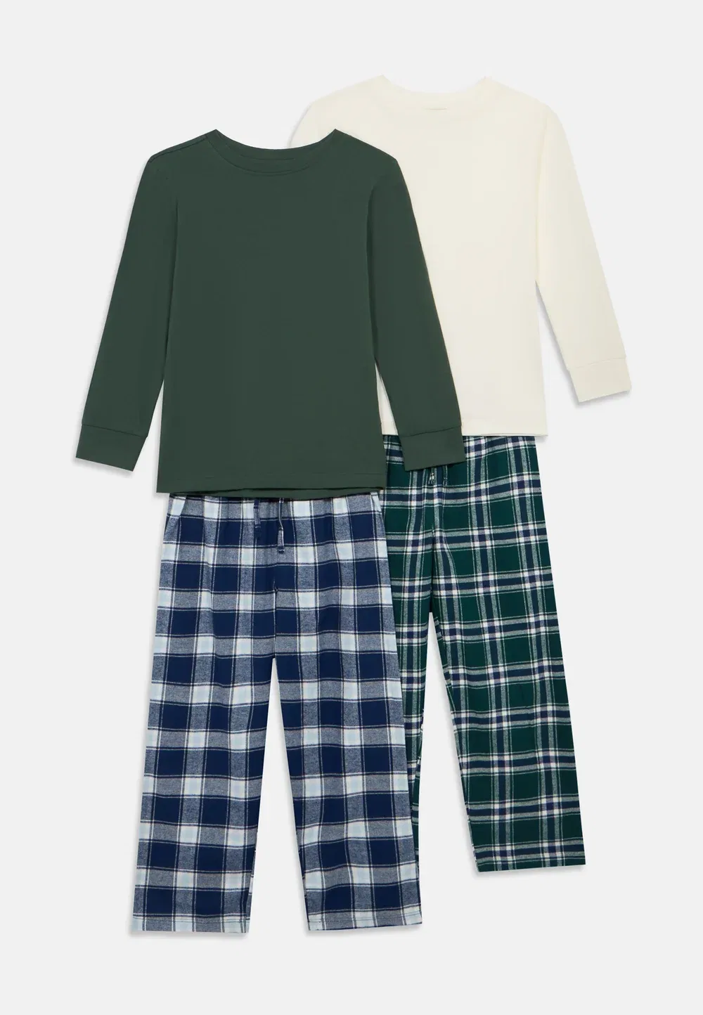 Комплект из 2 фланелевых пижамных пижамных комплектов - пижамный комплект Friboo By Zalando, Dark Green/Blue