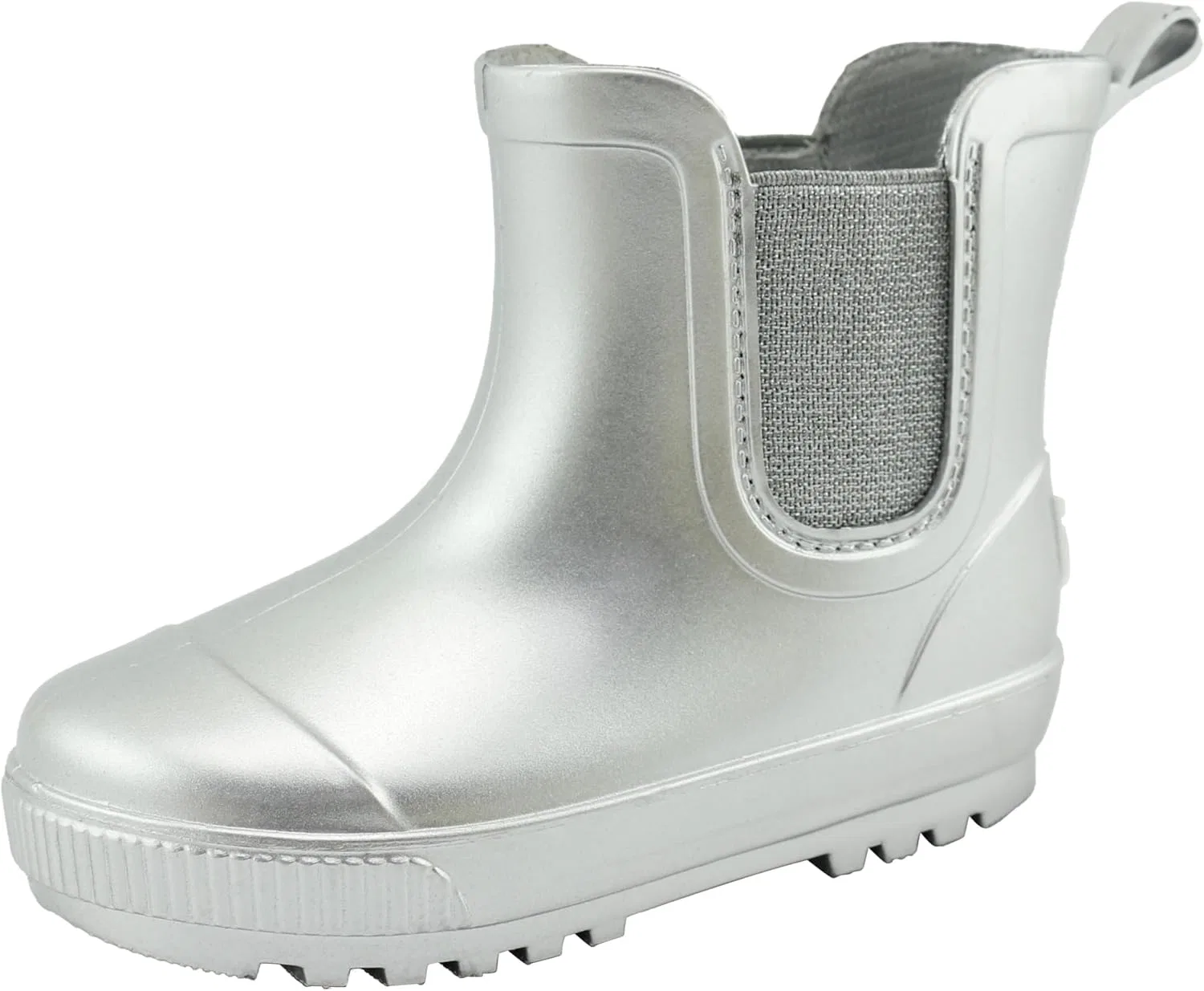 Детские резиновые сапоги Chelsea с принтом BEARPAW, Silver Metallic