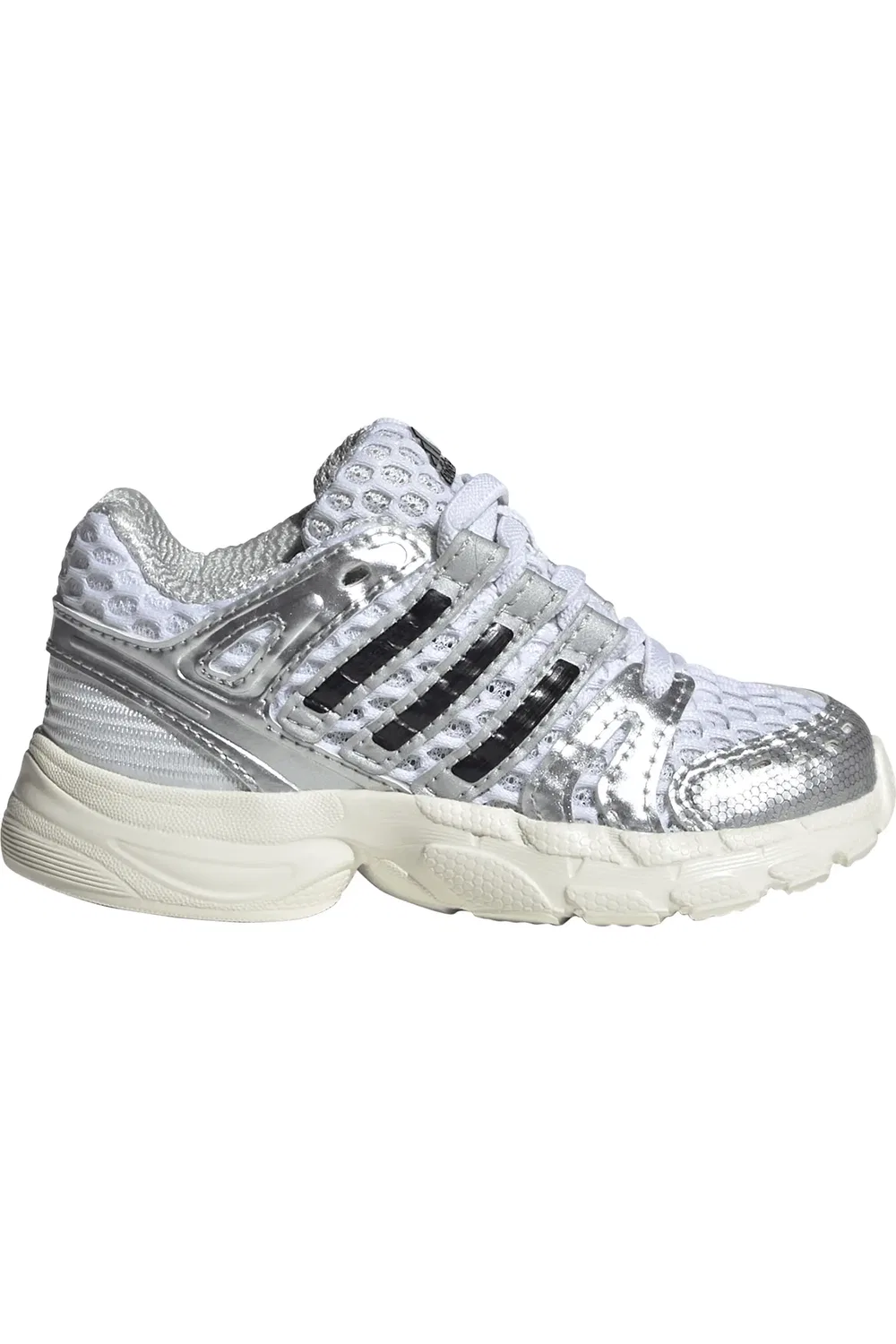 Кроссовки детские с металлическими вставками Adistar Control 5 adidas, белый/серебристый/серый — фото 3