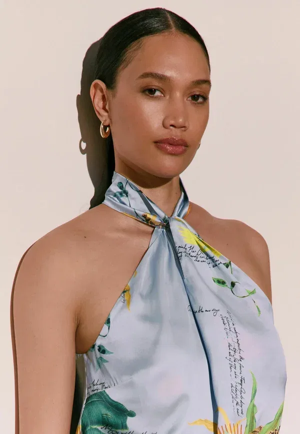 Блуза с цветочным принтом Blouse Next blue floral print, синий