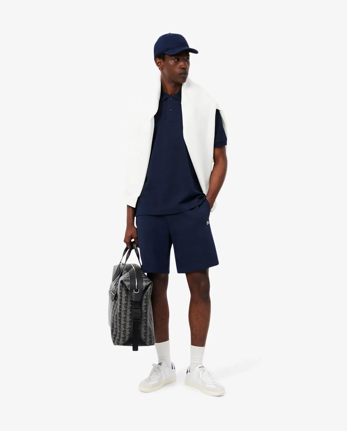Поло Lacoste Мужское с коротким рукавом, 100% хлопок пике, синий Морской — фото 4