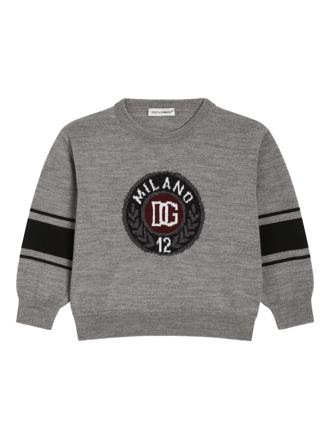Толстовка из виргинской шерсти Dolce & Gabbana Kids, серый