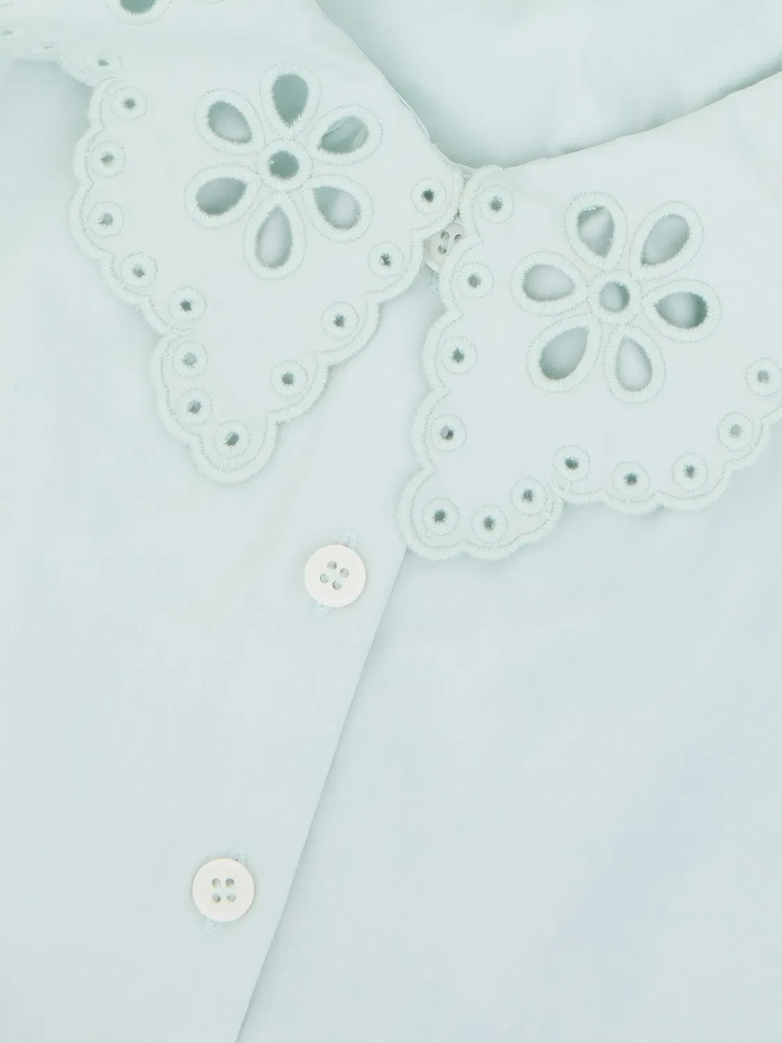 Блузка Broderie-Anglaise синяя ZIMMERMANN, синий — фото 2