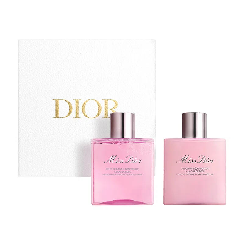 Женский набор для тела с ароматом розы Miss Dior Rose Fragrance, DIOR, Body Lotion 175ml + Shower Gel 175ml