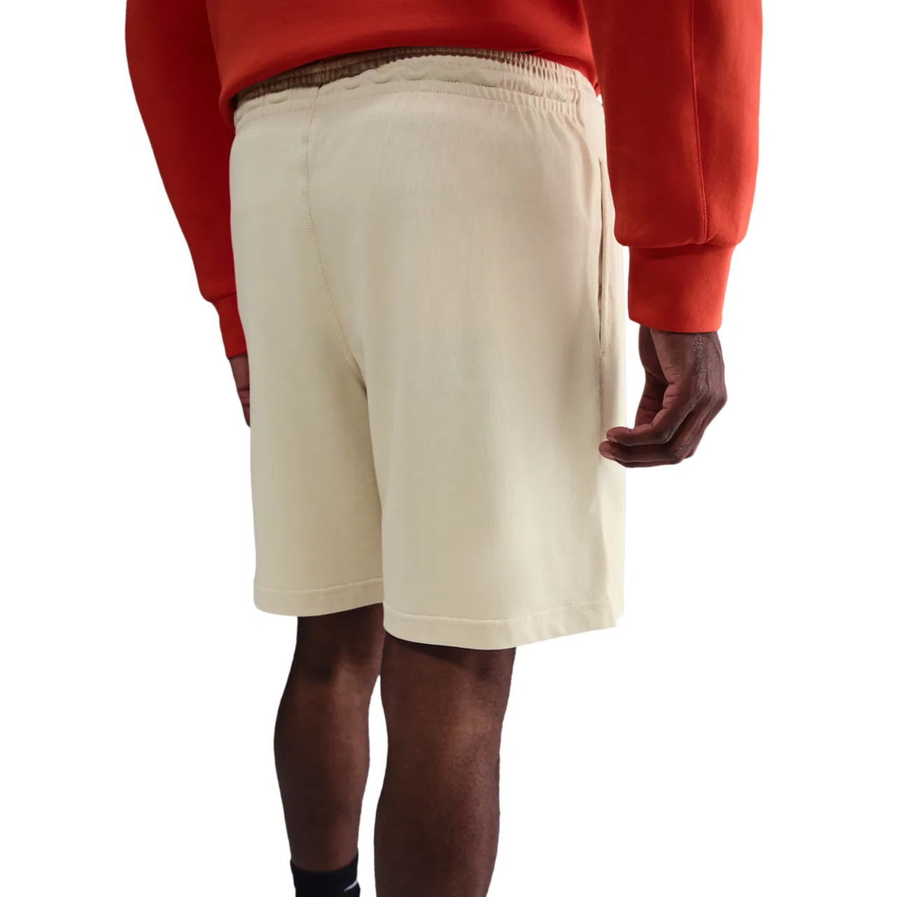 Мужские шорты из хлопка Nike Club Knit, Lt Khaki/White — фото 2