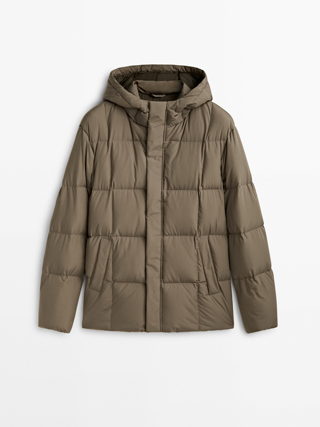 

Пуховик Massimo Dutti With Down And Feather Filling, светло-коричневый