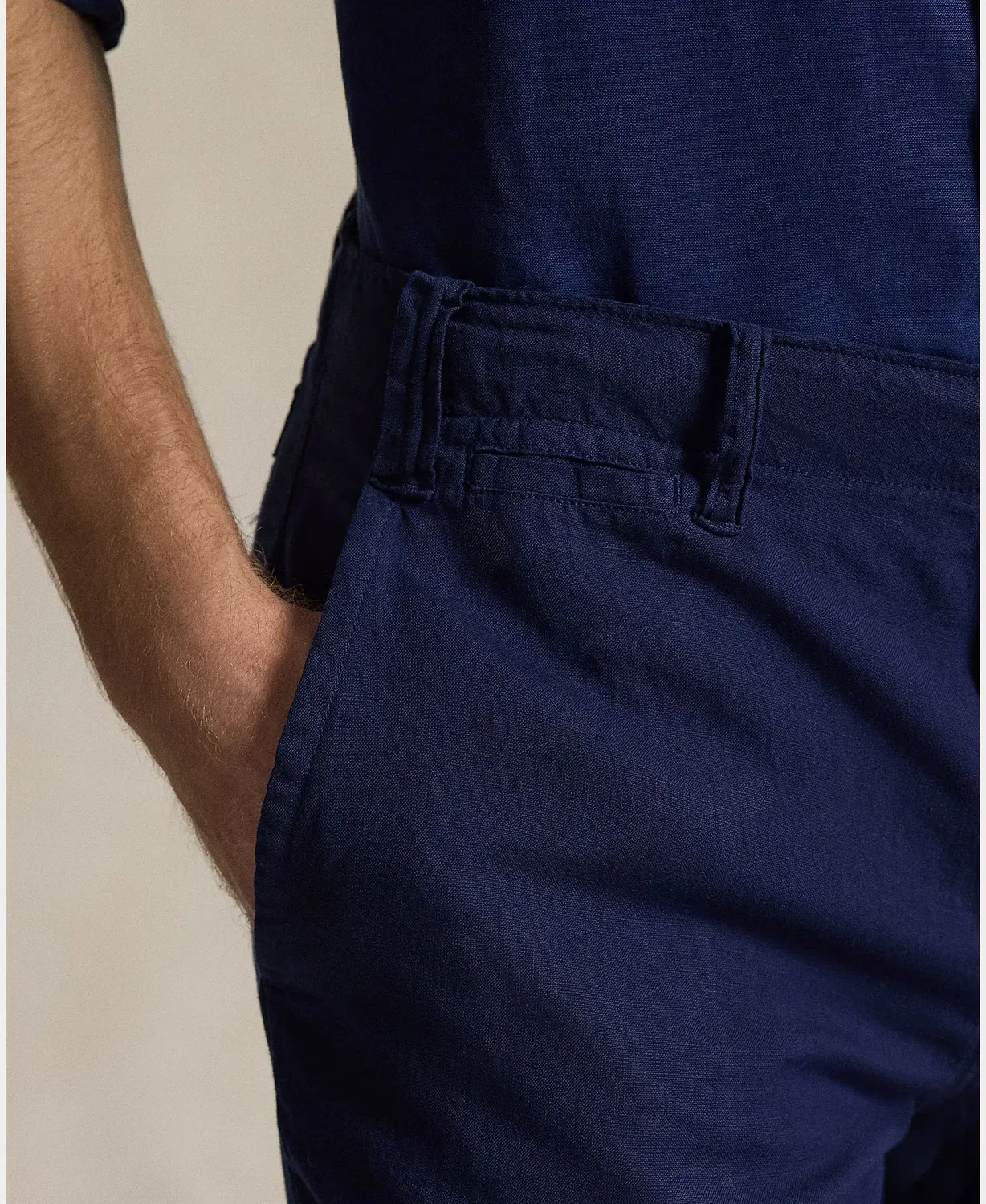Мужские шорты чинос из льна и хлопка Polo Ralph Lauren, Azul Marino — фото 4