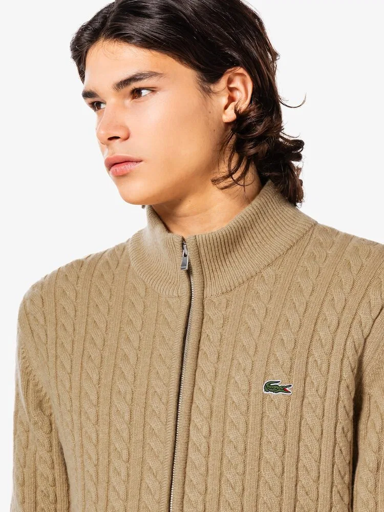 Свитер мужской с кабельным узором, модель AH402E LACOSTE — фото 2