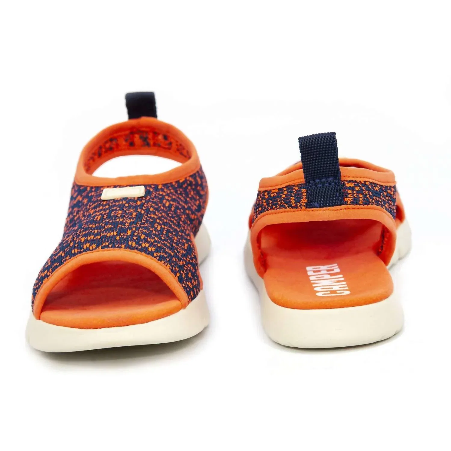 Детские сандалии для девочек с открытым носом Mira Camper, Blue/Orange — фото 4