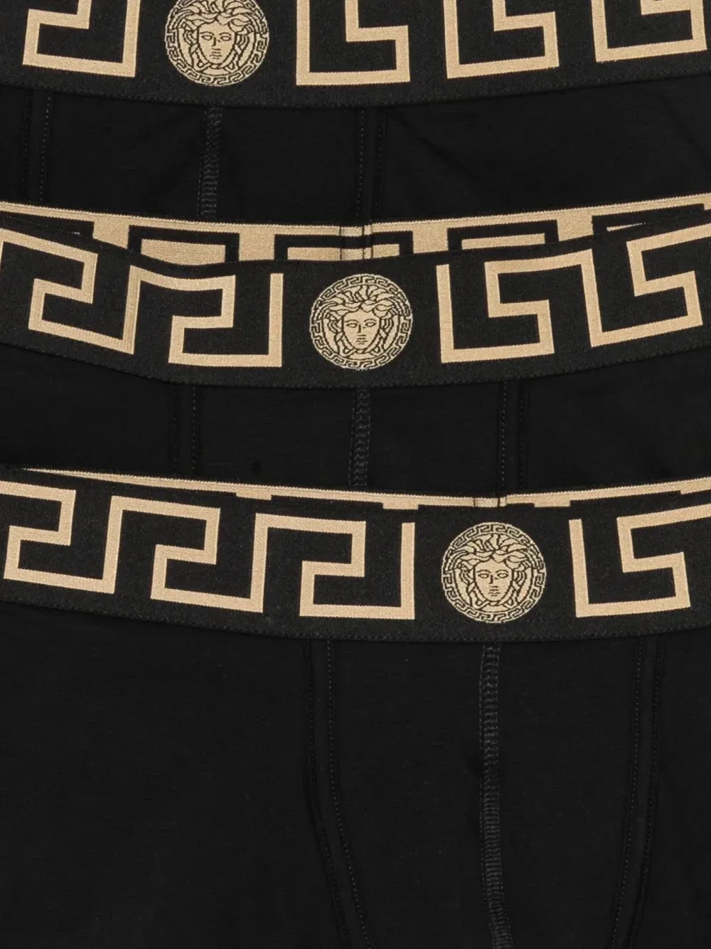 Боксеры с деталями логотипа (набор из трех штук) Versace, черный — фото 3