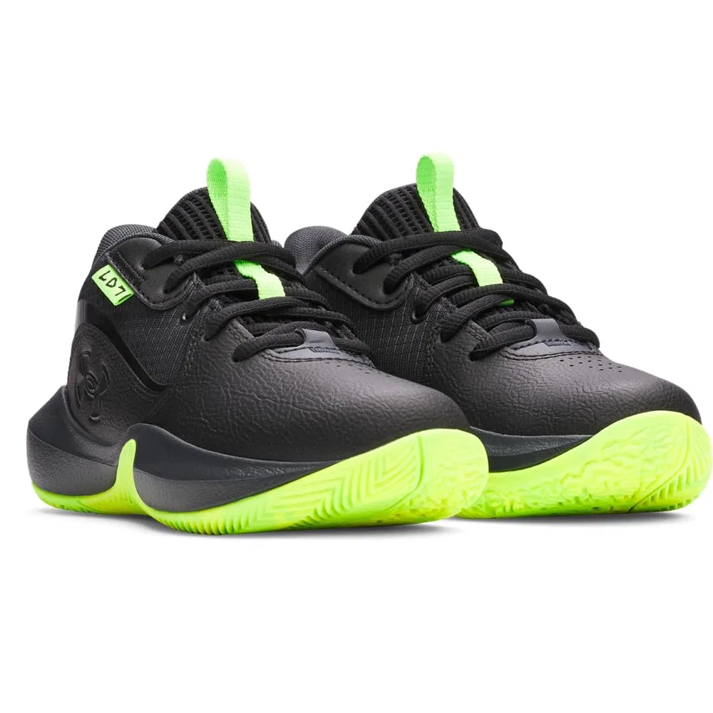 Детские кроссовки для мальчиков с высокой производительностью Pre School Lockdown 7 Under Armour, Black Anthracite Black Metallic — фото 2