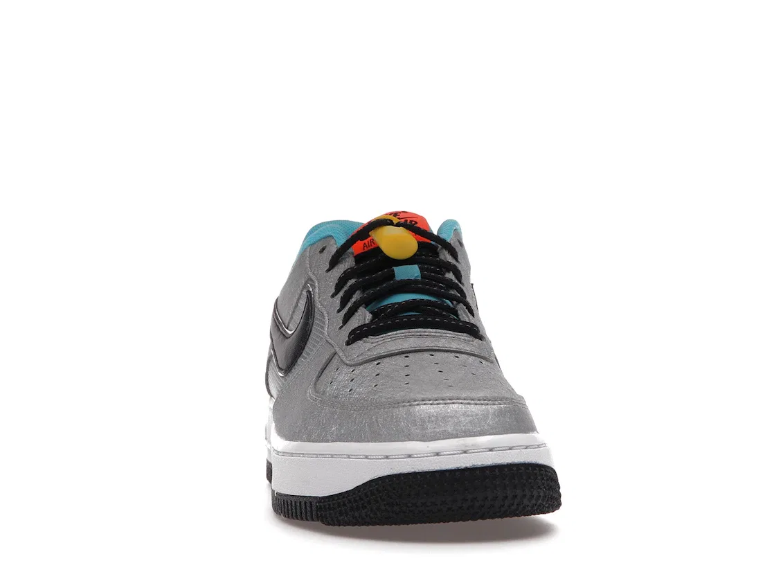 Детские кроссовки Lifestyle Nike Air Force 1 Low Nike, Metallic Silver/Hyper Crimson-Speed Yellow-Black — фото 2