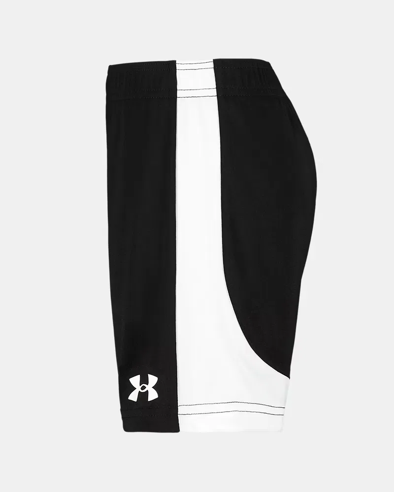 Шорты для мальчиков на эластичном поясе UA Tech Vent UnderArmour, Black/White — фото 4