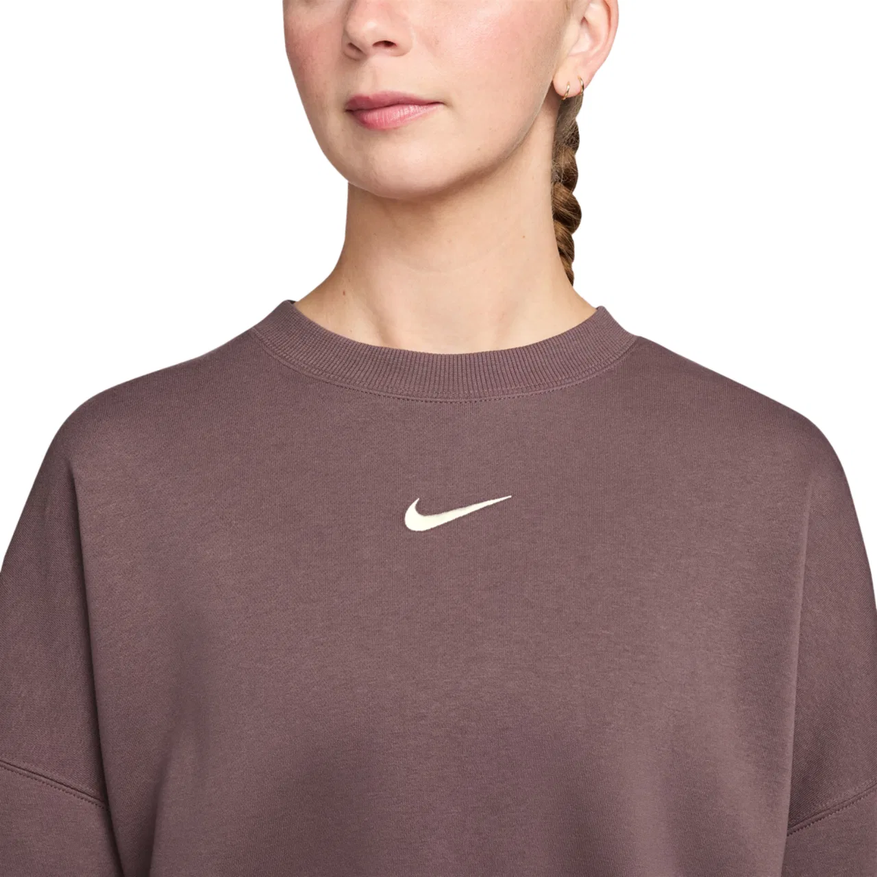 Женская толстовка Nike NSW Style Fleece Crew, цвет Tattoo/Sail — фото 3