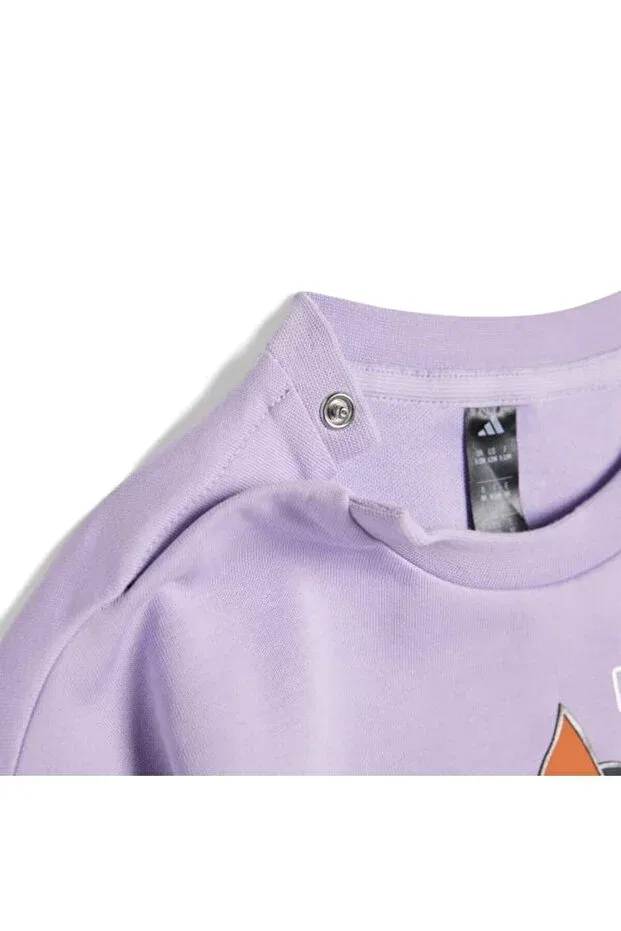 Детский спортивный комплект для мальчиков с длинным рукавом Adidas, Powder Plum-Lucid Pink — фото 3