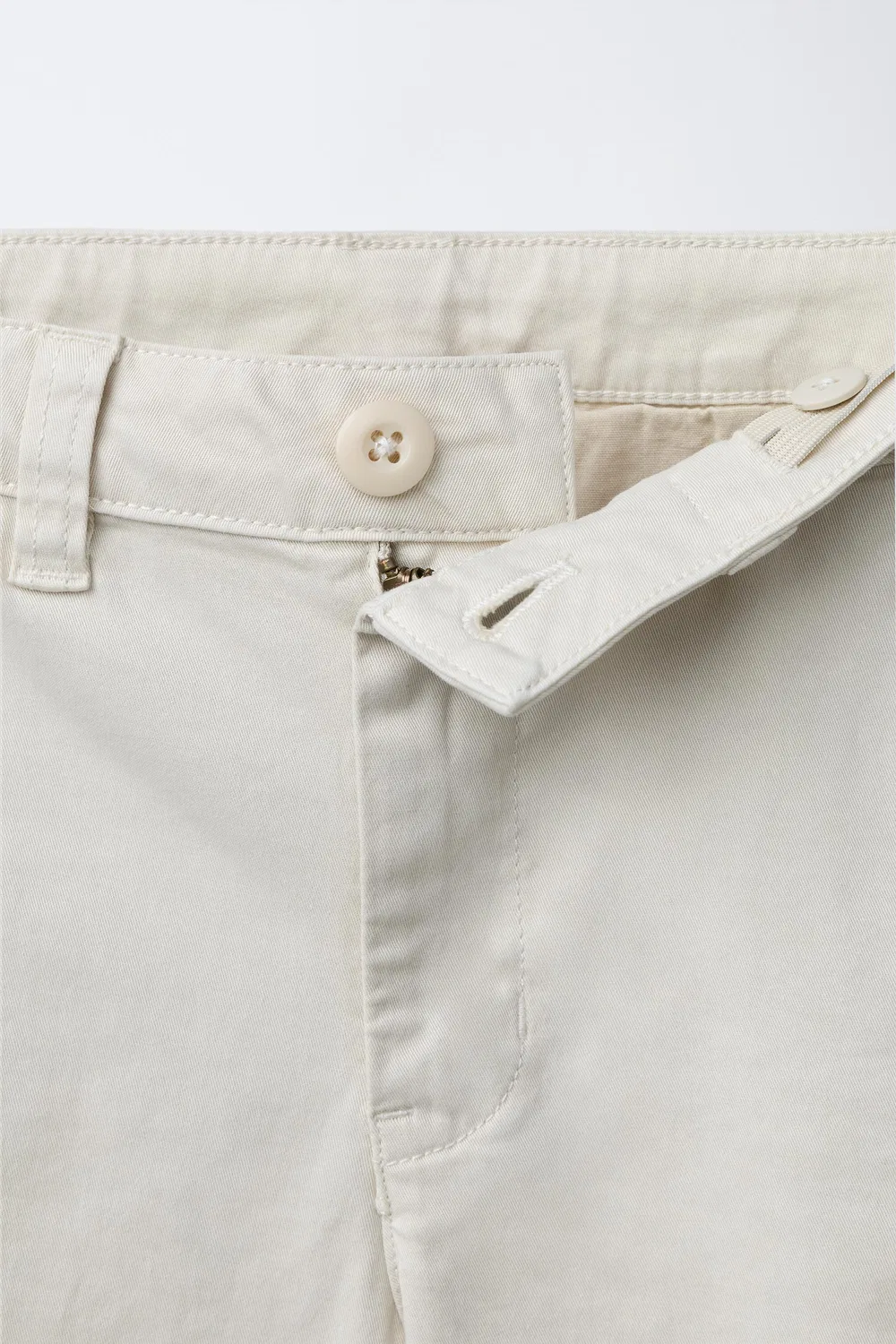 Брюки чинос свободного кроя ZARA, Mid-Ecru — фото 3