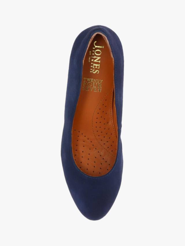 Туфли Zoey на каблуке из кожи для широкой стопы Jones Bootmaker, Navy — фото 3
