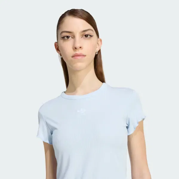 Футболка с фестончатым краем, Essential, Adidas, черный — фото 3